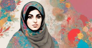 Dibujo artistico mujer irani