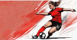 Ilustracion artistica mujer futbolista