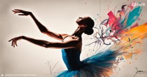 Ilustracion artistica de bailarina de ballet