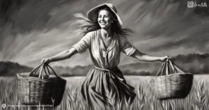 Ilustracion de campesina feliz