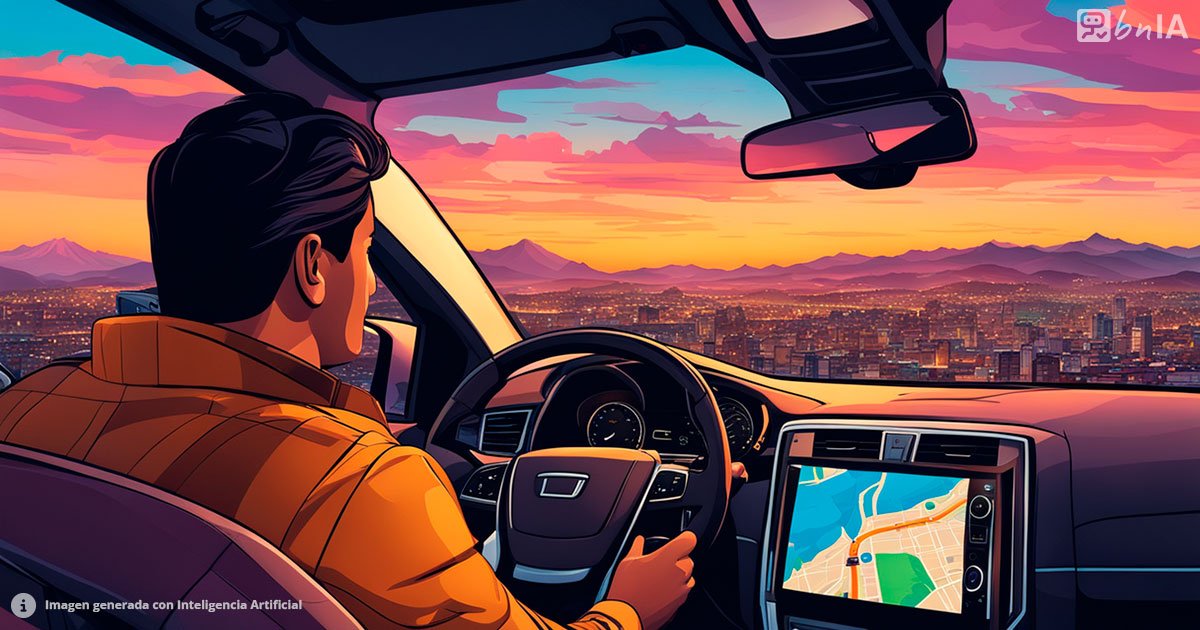 Ilustracion de conductor uber