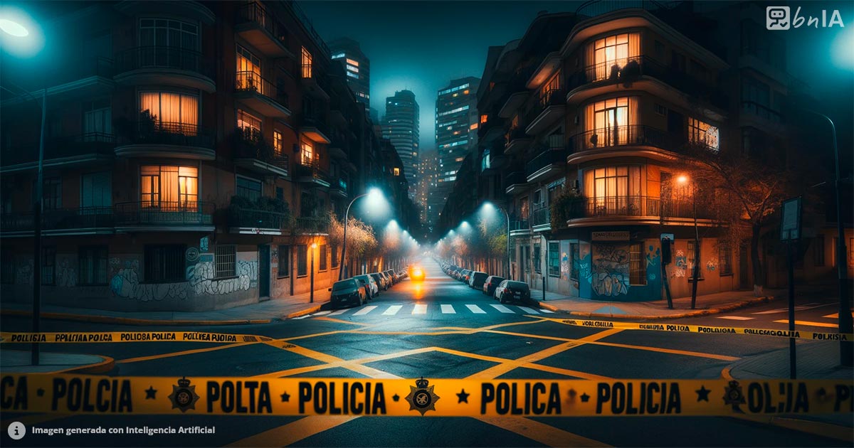 Ilustracion escena del crimen en Santiago