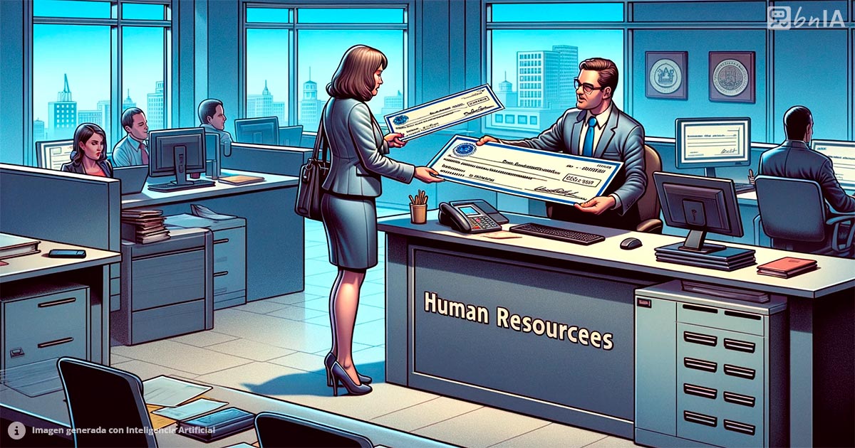 Ilustracion de pago doble en recursos humanos