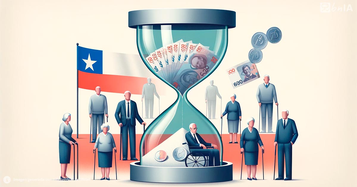 Ilustracion de pensiones en Chile