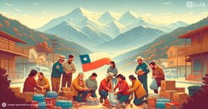 Ilustracion solidaridad pueblo chileno