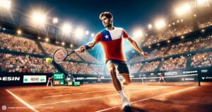 Ilustracion tenista chileno decidido