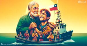 Ilustracion rescate pescadores chilenos en barca