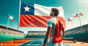 Ilustracion tenista chileno derrotado con honor