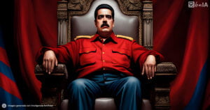 Ilustracion Nicolas Maduro desafiante siniestro