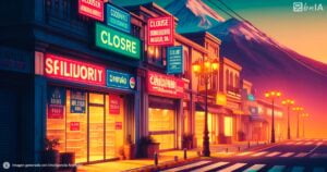 Ilustracion tiendas comerciales cerradas en Chile