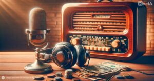 Ilustracion radio y dinero