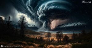 Ilustracion temporal clima lluvia