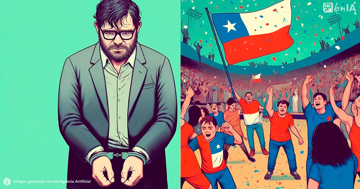 Politico presuntamente corrupto esposado pueblo chileno celebrando