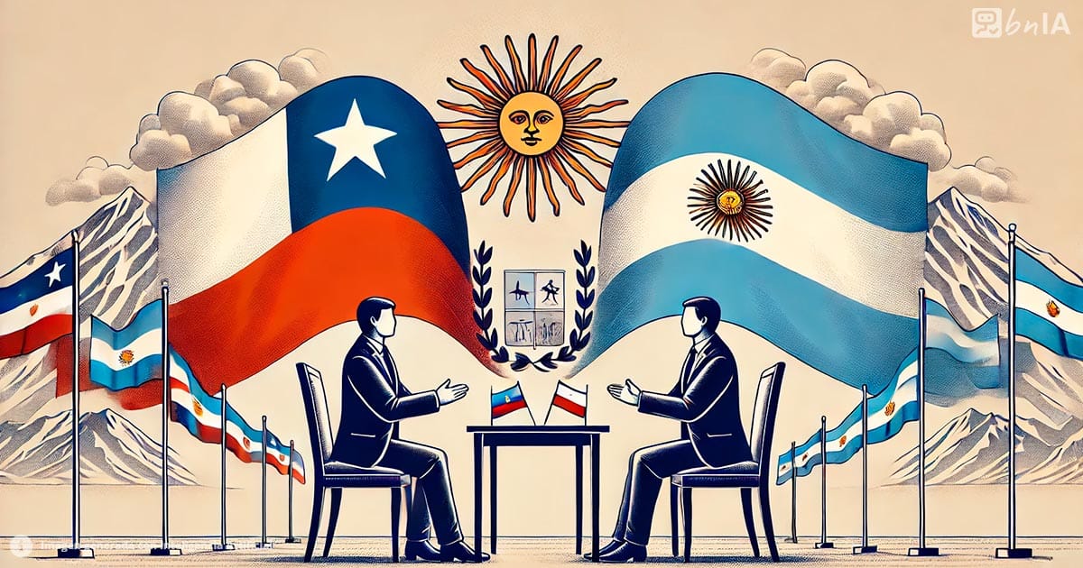 Ilustracion diplomacia entre chile y argentina