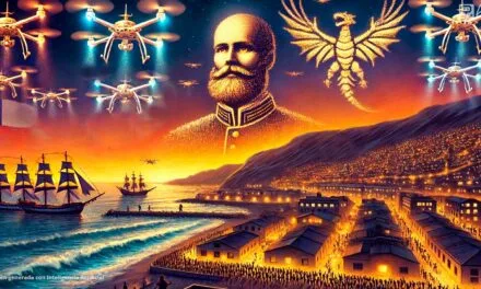 Iquique deslumbra con un espectáculo de drones en Año Nuevo 2025: Arturo Prat y un dragón iluminaron el cielo