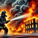 Incendio de gran magnitud afecta la Escuela de Carabineros en Providencia