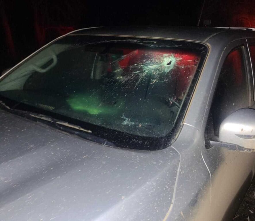 Fotografía vehículo baleado La Araucanía
