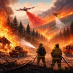 Incendios forestales en la Región del Maule consumen más de 1.190 hectáreas, destruyen al menos dos viviendas y mantienen Alerta Roja en la comuna de Maule