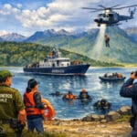 Tragedia en el Estuario de Reloncaví: dos sobrevivientes, un fallecido y cinco trabajadores desaparecidos tras hundimiento de embarcación en la Región de Los Lagos