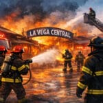Incendio de gran magnitud afecta a entre 60 y 70 locales en la Vega Central de Recoleta