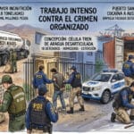 Día ocupado contra el crimen organizado: PDI y Carabineros desarticulan célula del Tren de Aragua en Concepción y Santiago, frenan red narco en San Antonio hacia Australia y logran decomiso histórico de casi 5 toneladas en Antofagasta