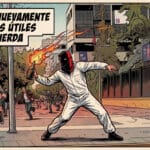 Encapuchados y «overoles blancos» provocan violentos desmanes en el Instituto Nacional y atacan con una bomba molotov a un periodista de Radio BioBio
