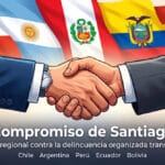 Presidente José Antonio Kast y cancilleres de Chile, Argentina, Perú, Ecuador y Bolivia firman el histórico Compromiso de Santiago para combatir el crimen organizado transnacional