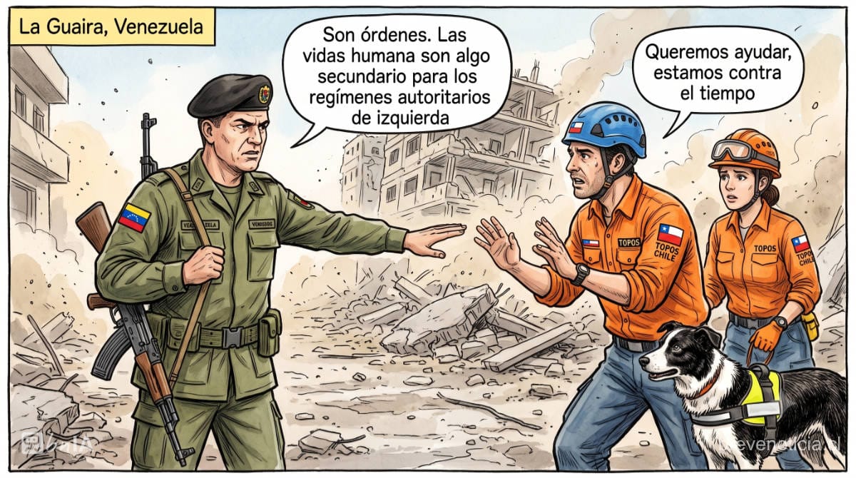 Topos Chile: Se denuncia hostigamiento y acusaciones de espionaje por parte de militares venezolanos en La Guaira