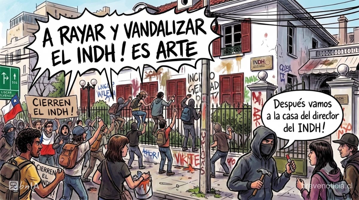 INDH defiende rayados y destrozos como «expresión artística»: El insólito informe que prefiere proteger el vandalismo antes que cuidar los barrios de los chilenos