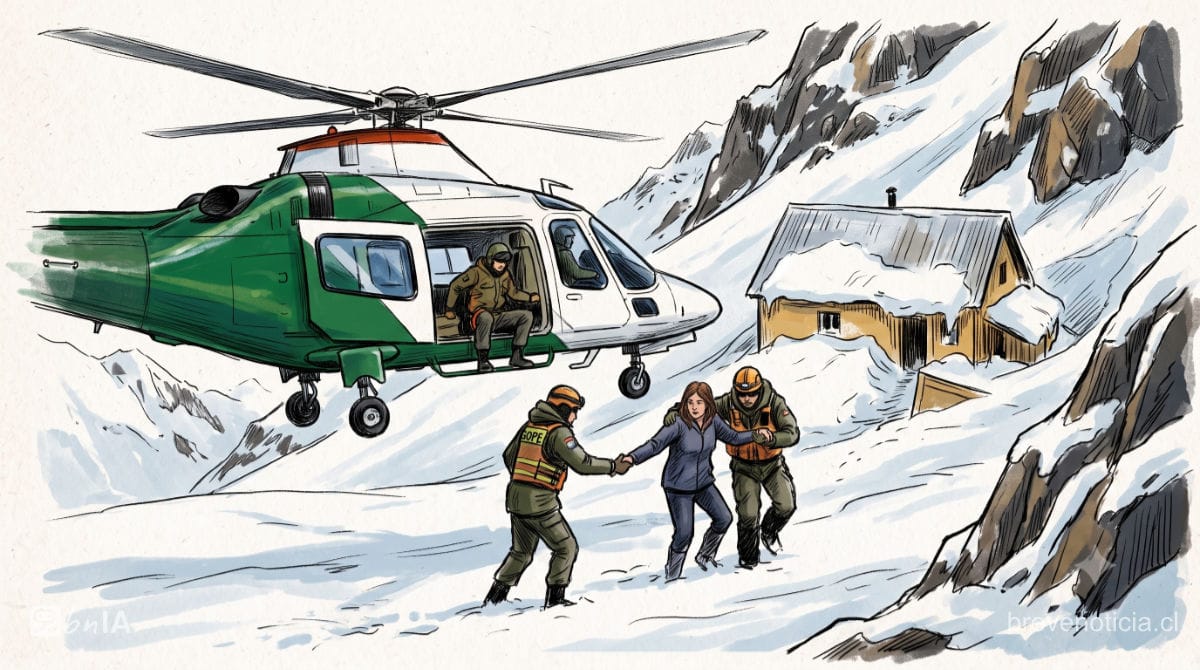 Encuentran con vida a tres jóvenes aislados tras temporal en Cajón del Maipo: Operativo aéreo de Carabineros y PDI concluye con éxito en San José de Maipo